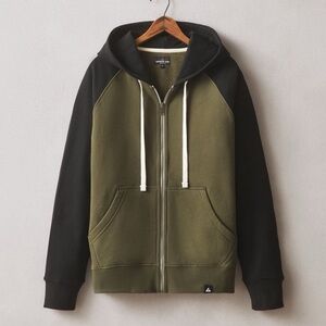 NEW American Giant Men's Raglan Colorblock Midweight Full Zip Size S NWOT